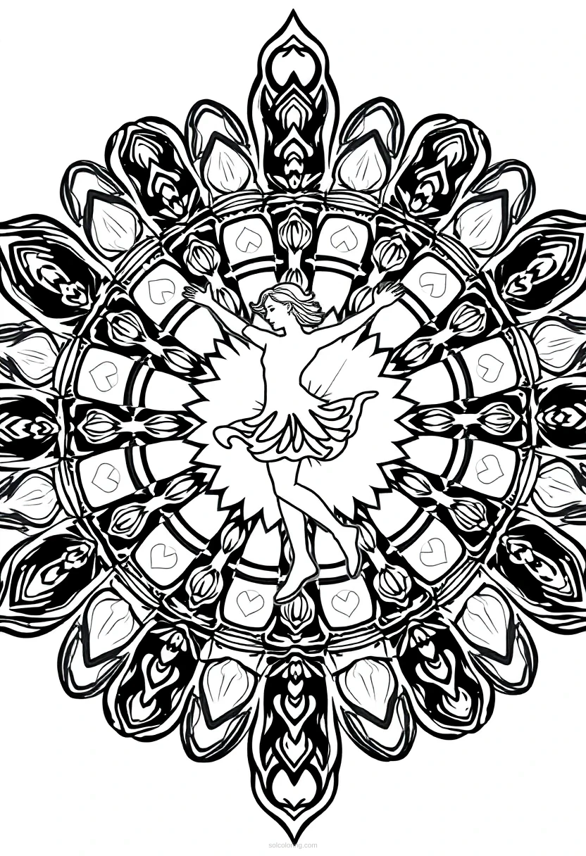 Figure Skater coloring page for kids