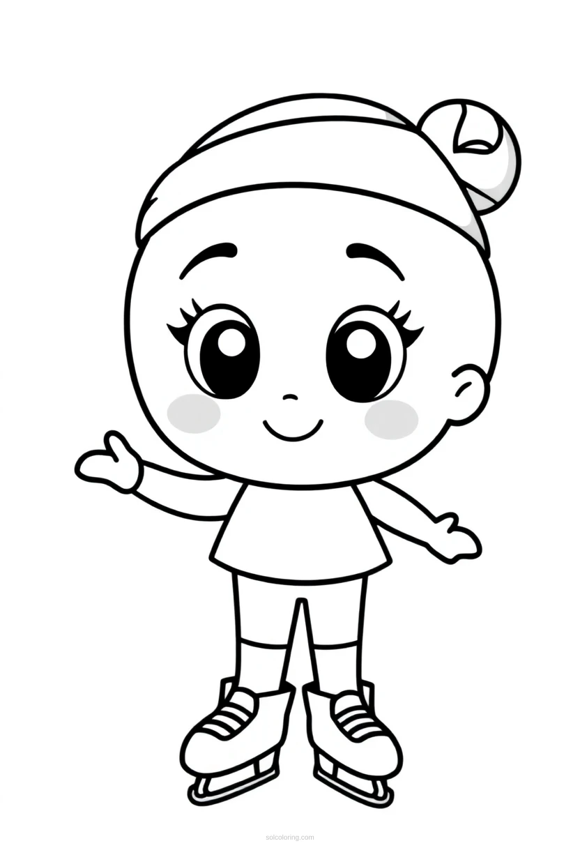 Figure Skater coloring page for kids