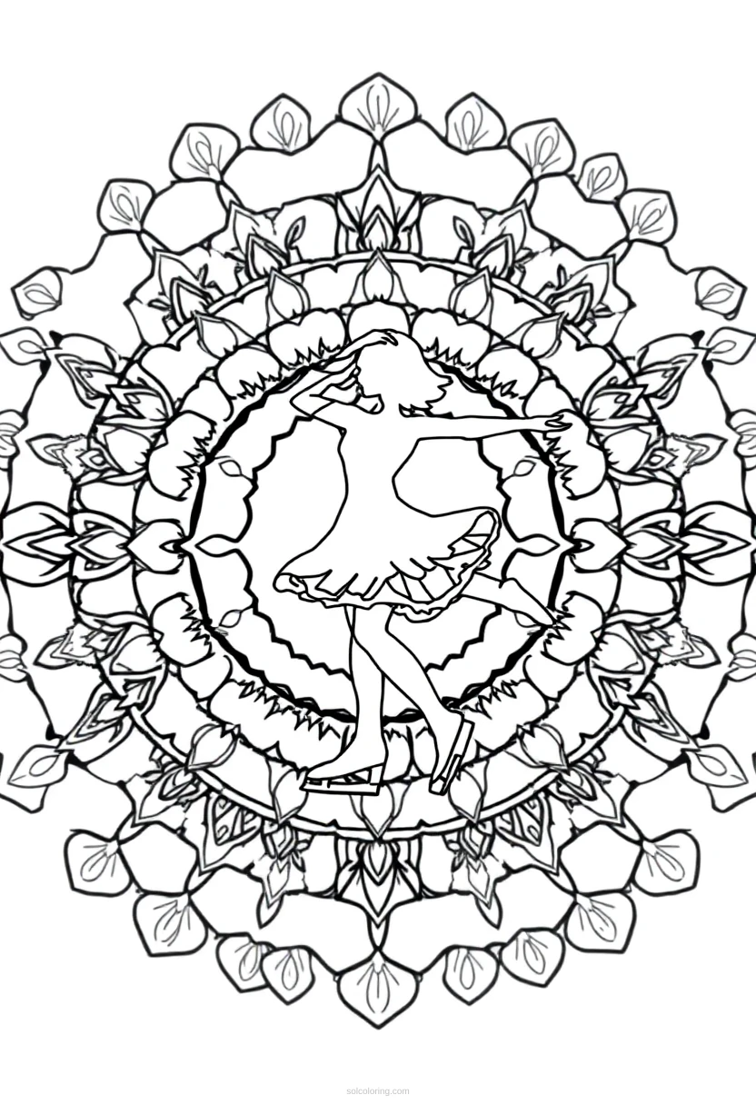 Figure Skater coloring page for kids