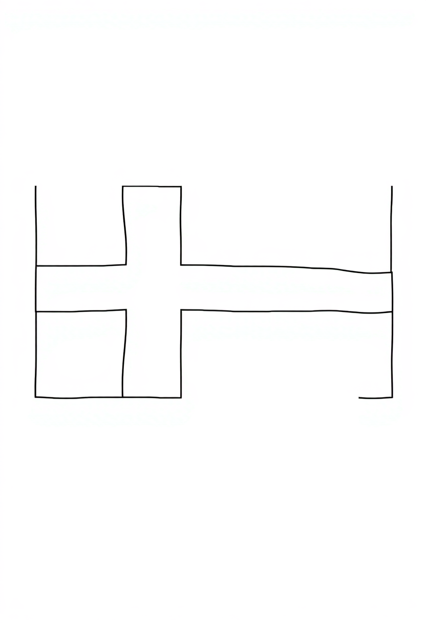 Finnish Flag coloring page, free printable