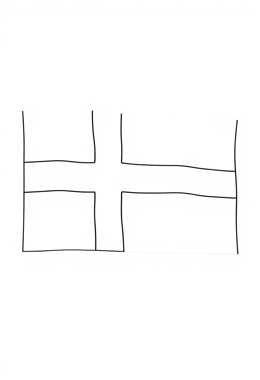 Finnish Flag coloring page, free printable