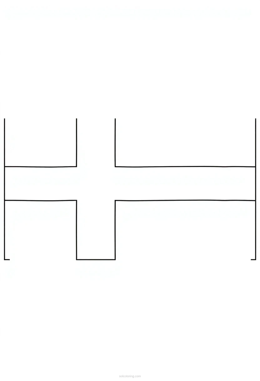 Finnish Flag coloring page for kids
