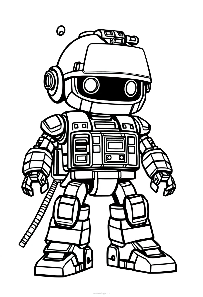 Fire Fighting Robot coloring page for kids