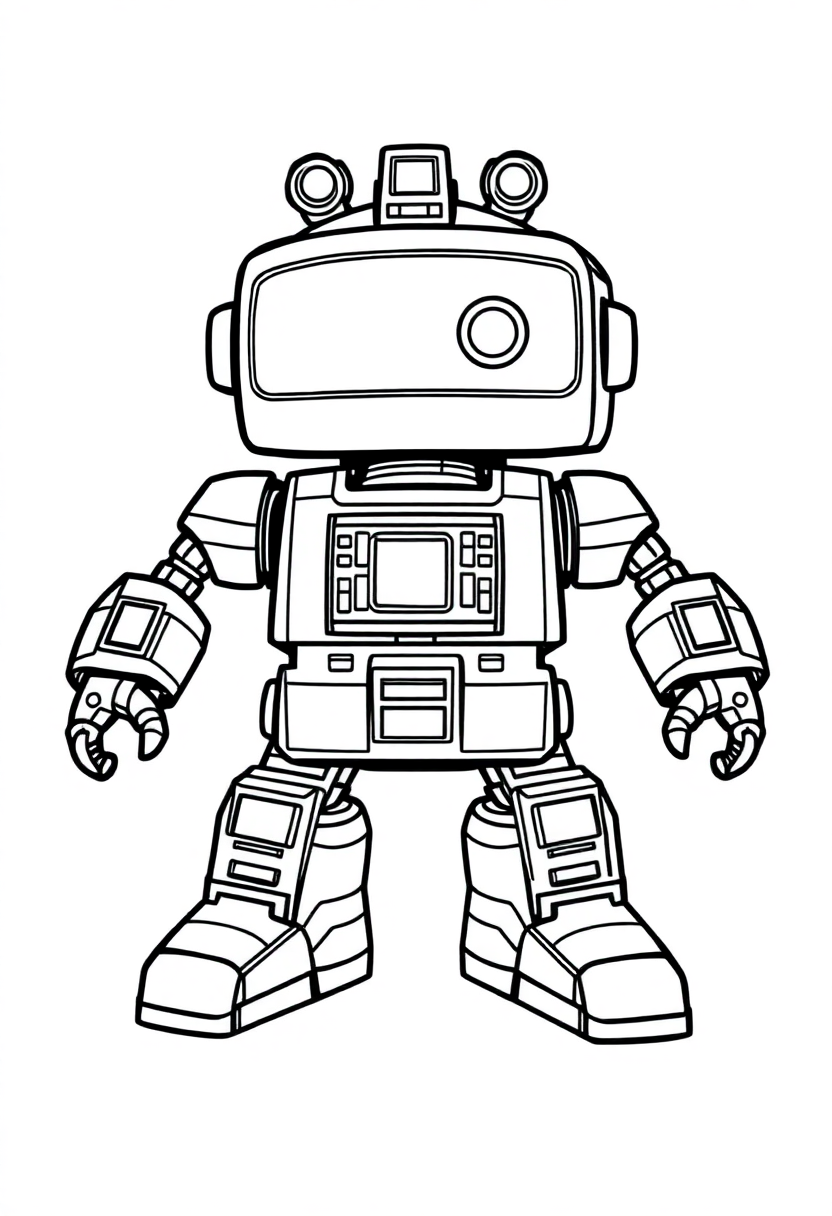 Fire Fighting Robot coloring page, free printable