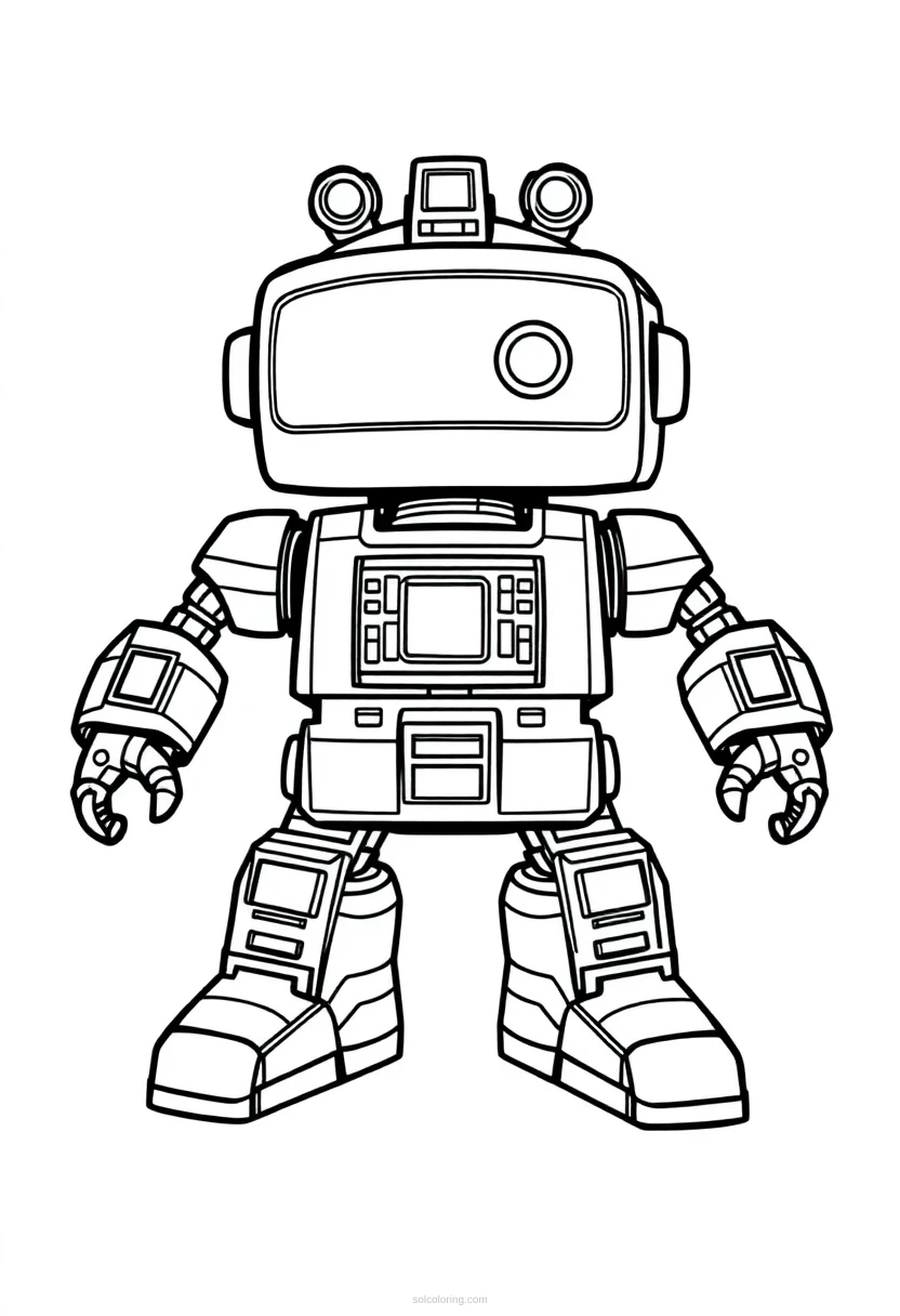 Fire Fighting Robot coloring page for kids