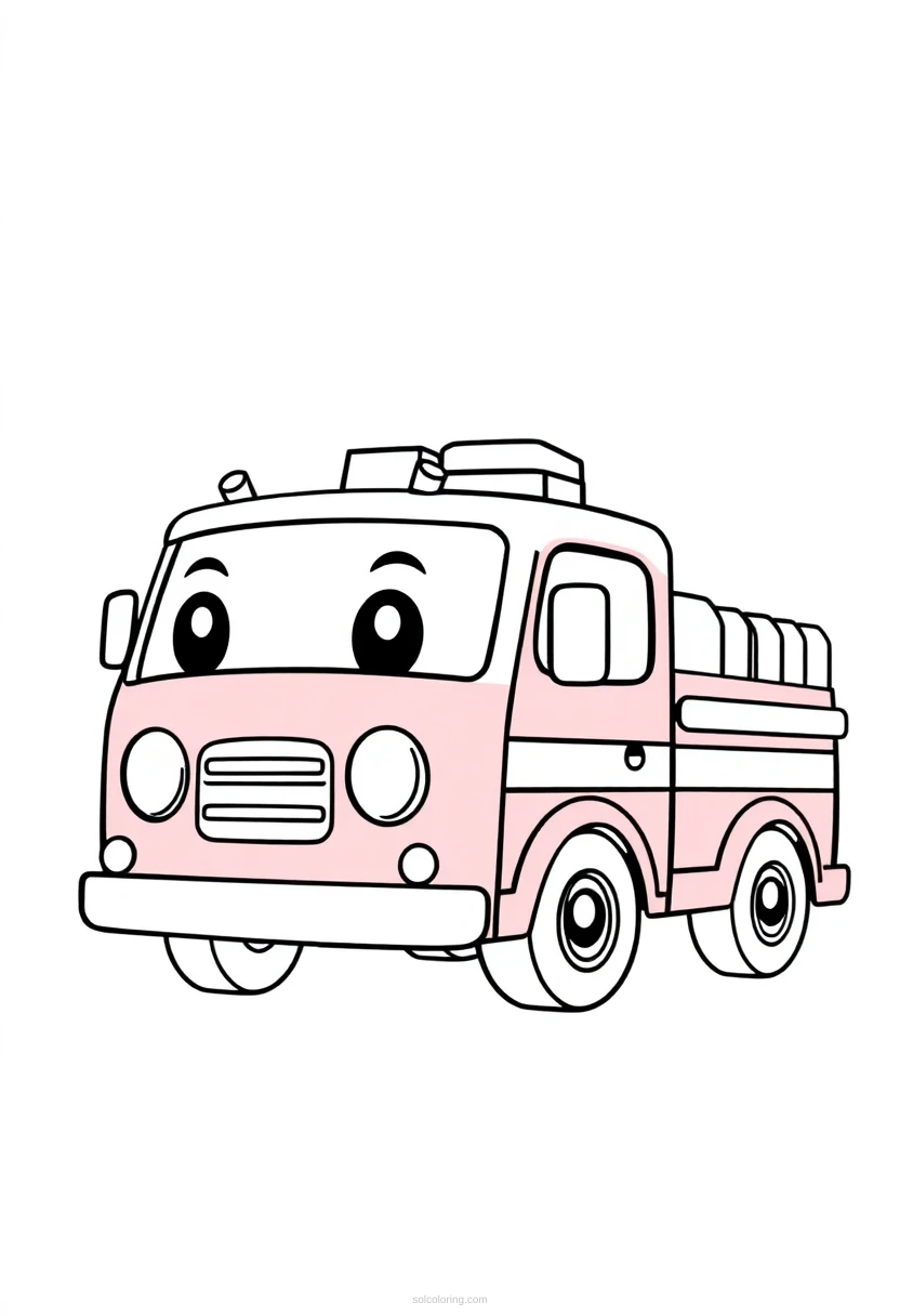 Fire Truck coloring page for kids