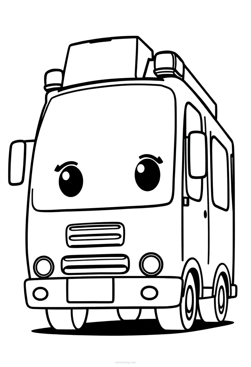 Fire Truck coloring page for kids