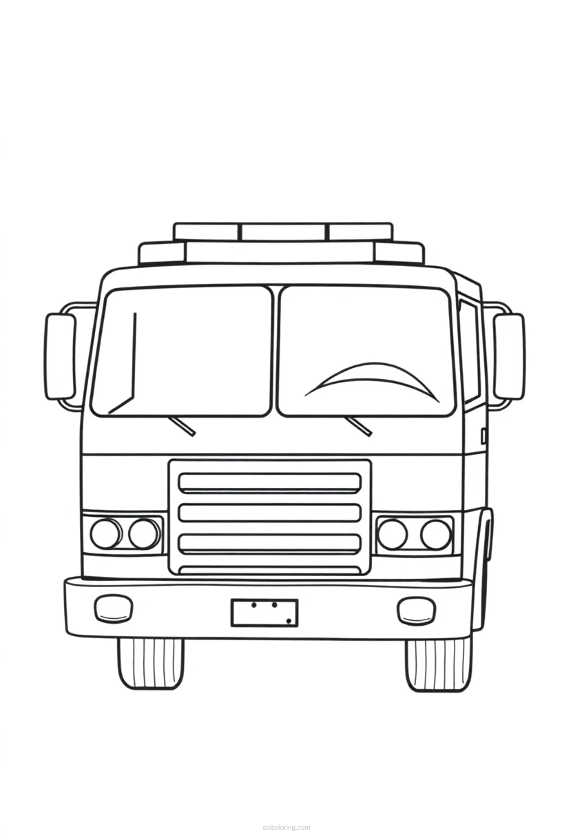 Fire Truck coloring page for kids