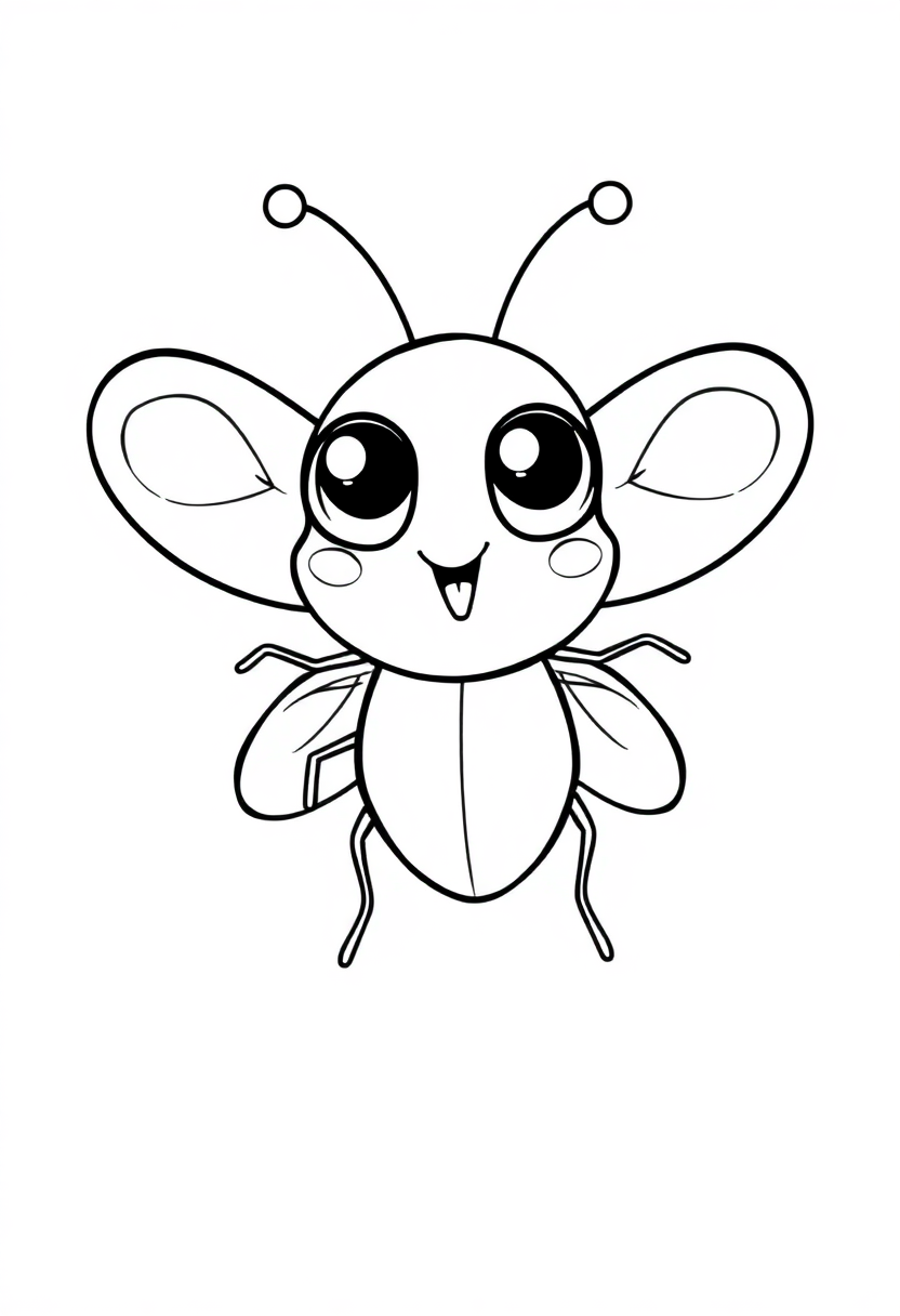 Firefly coloring page, free printable