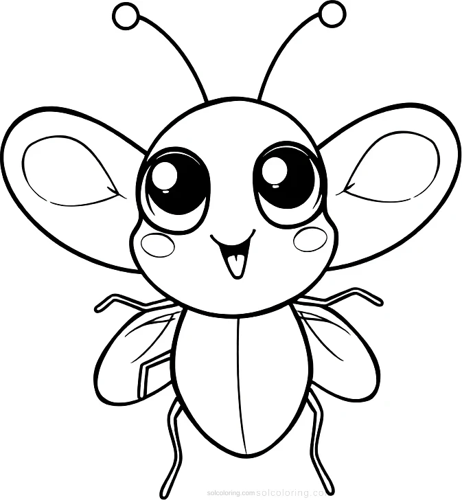 Firefly coloring page for kids