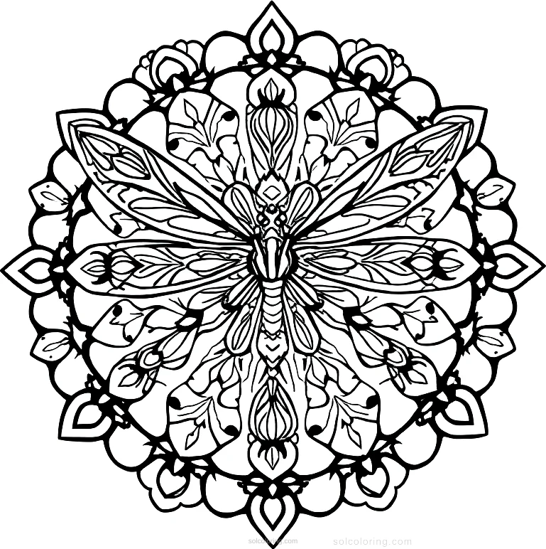 Firefly coloring page for kids
