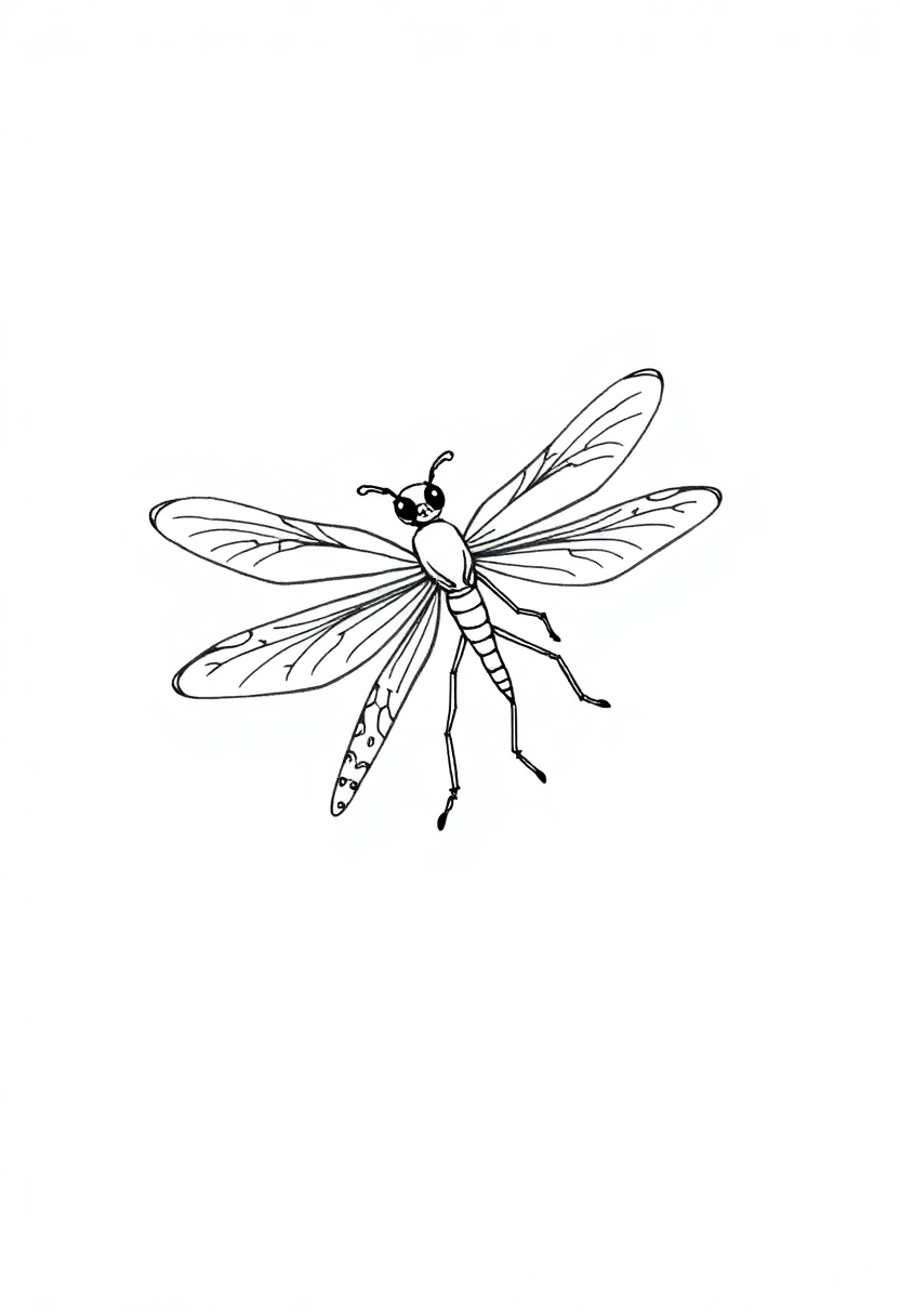 Firefly coloring page, free printable