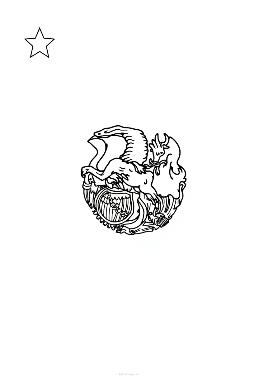 Florida State Flag coloring page for kids