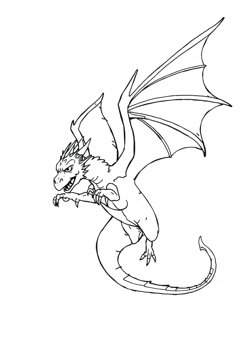 Flying Dragon coloring pages