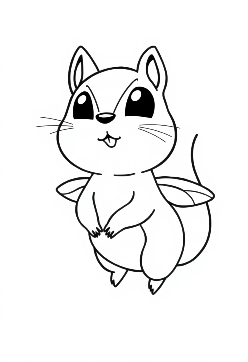 Flying Squirrel coloring page, free printable