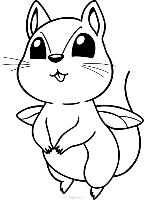 Flying Squirrel coloring page for kids