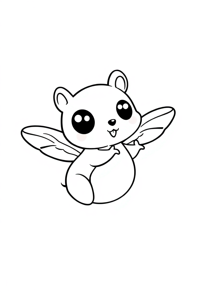 Flying Squirrel coloring page, free printable