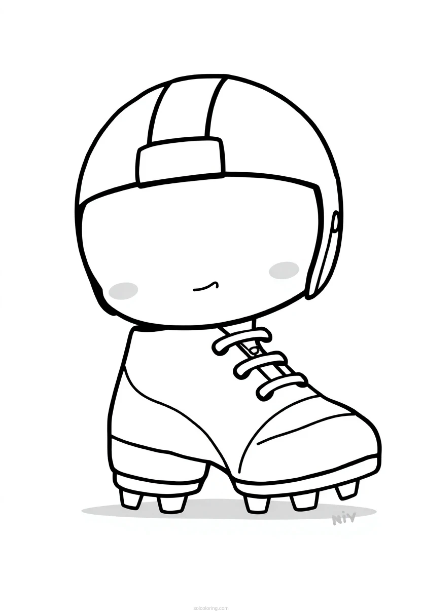 Football Cleats coloring page for kids