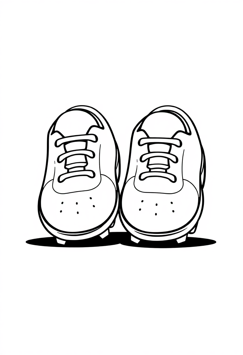 Football Cleats coloring page, free printable