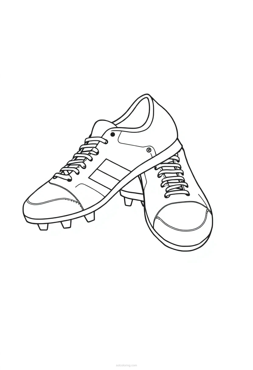 Football Cleats coloring page for kids