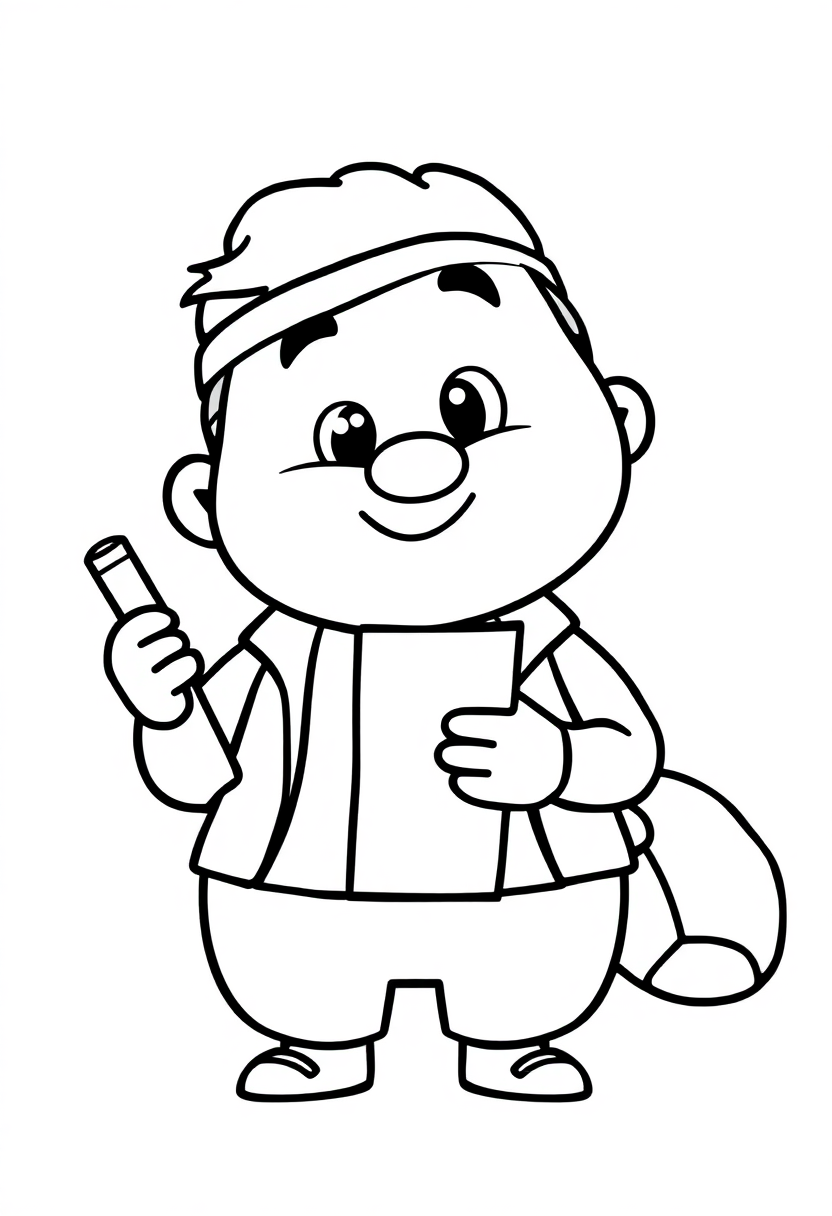 Football Coach with Clipboard coloring page, free printable