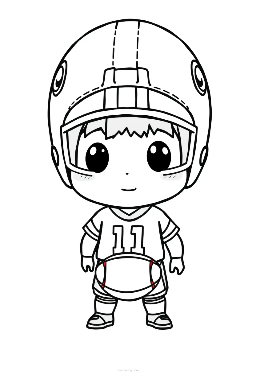 Football Down Markers coloring page for kids