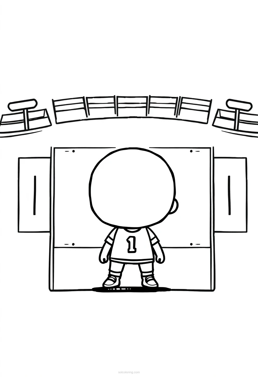 Football Field Layout coloring page for kids