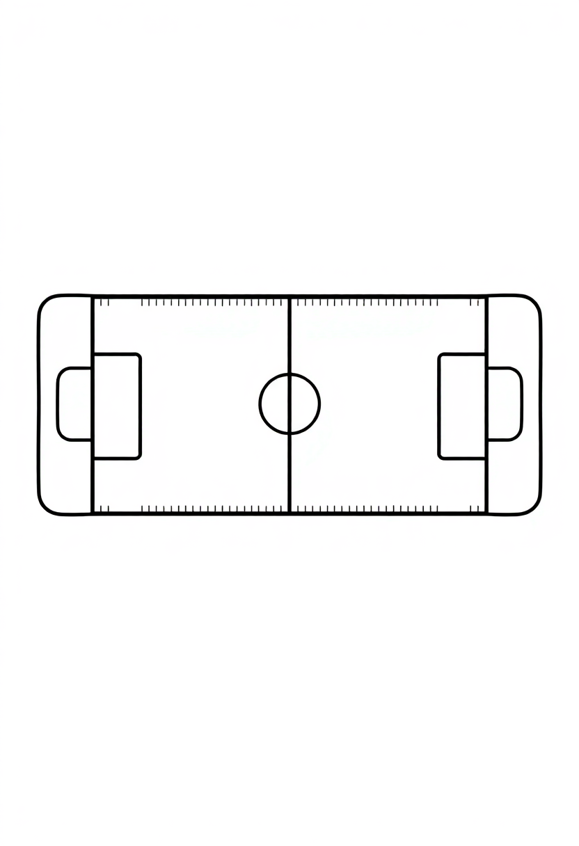 Football Field Layout coloring page, free printable