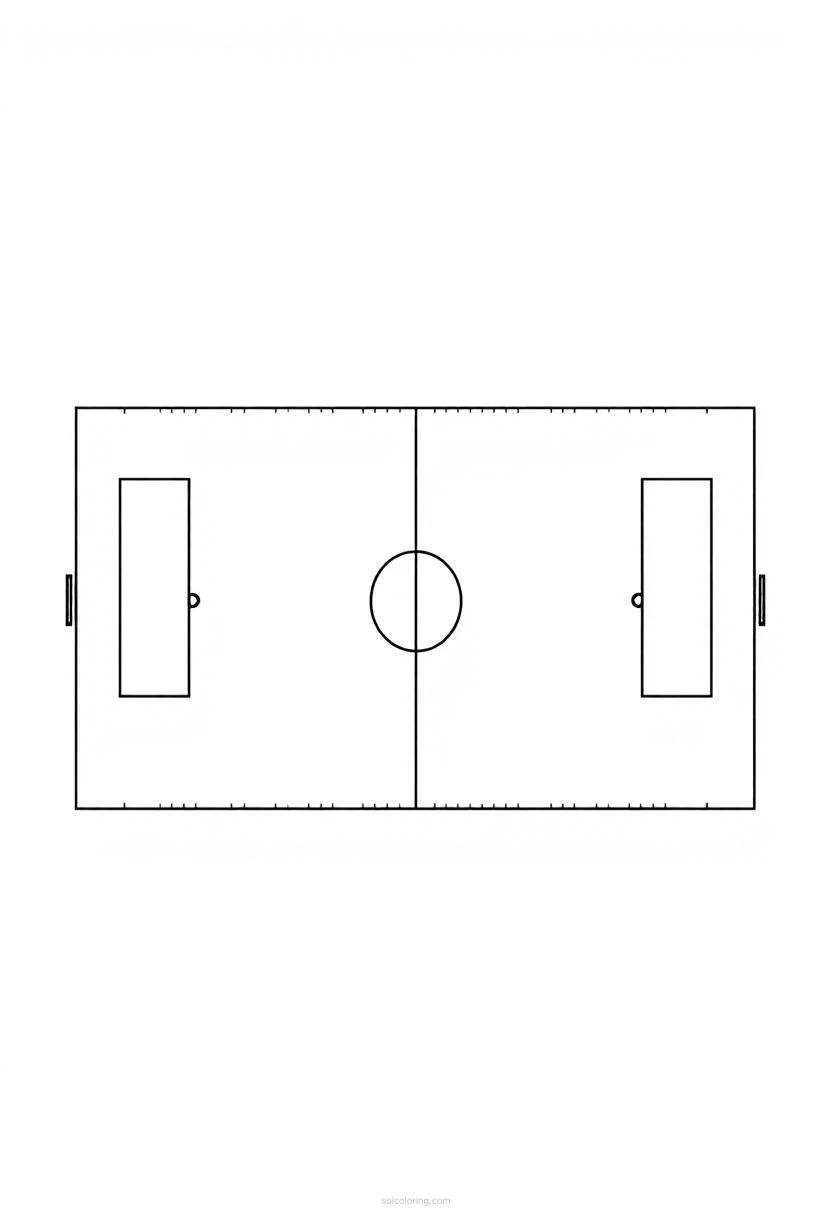 Football Field Layout coloring page for kids