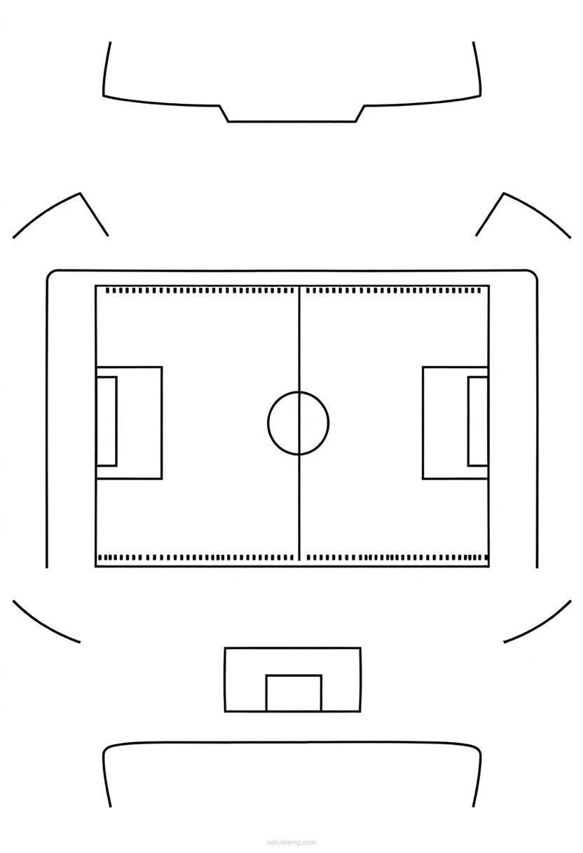 Football Field Layout coloring pages