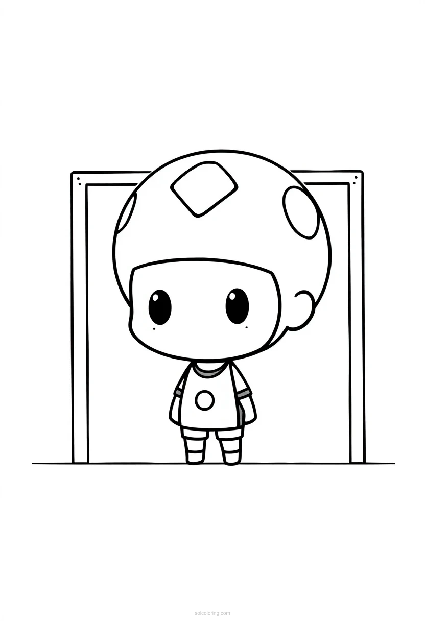 Football Goal Posts coloring page for kids