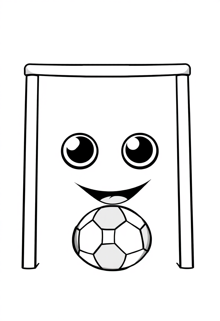 Football Goal Posts coloring page, free printable