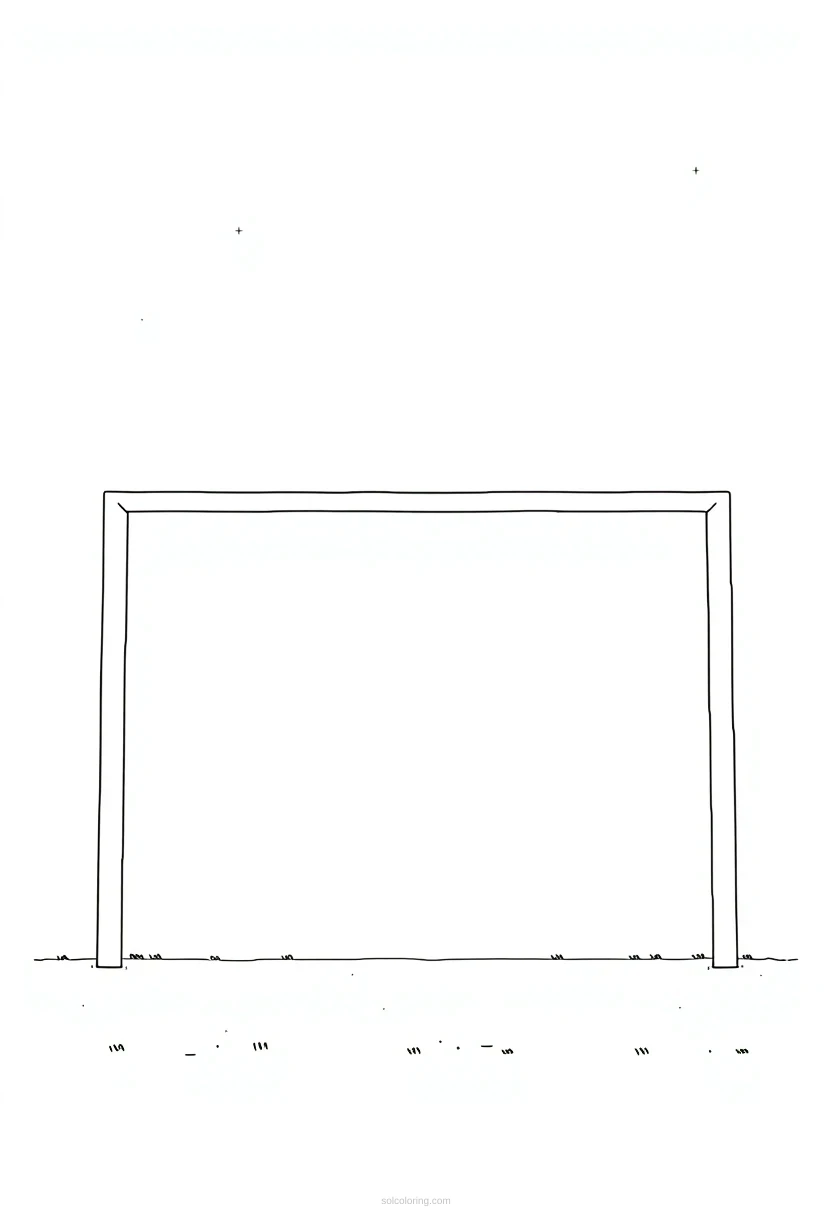 Football Goal Posts coloring page for kids