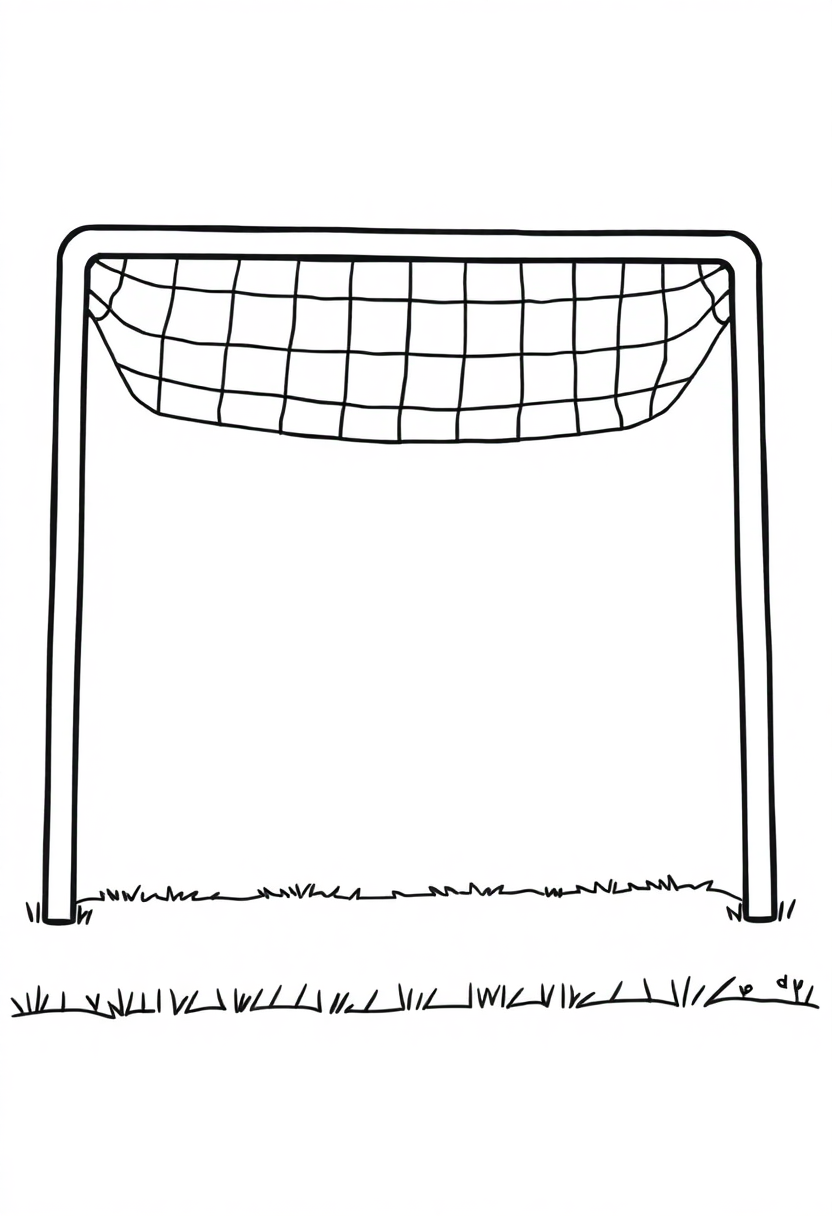 Football Goal Posts coloring page, free printable