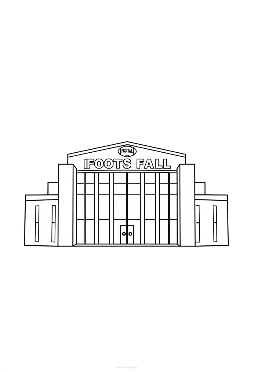 Football Hall Of Fame Building coloring pages