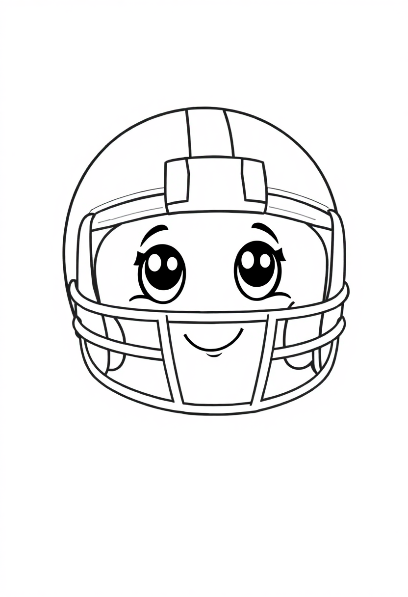Football Helmet coloring page, free printable