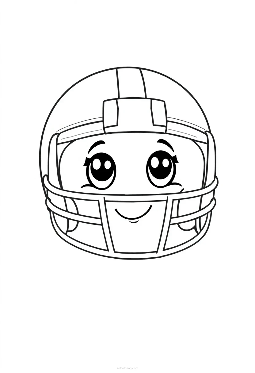 Football Helmet coloring page for kids