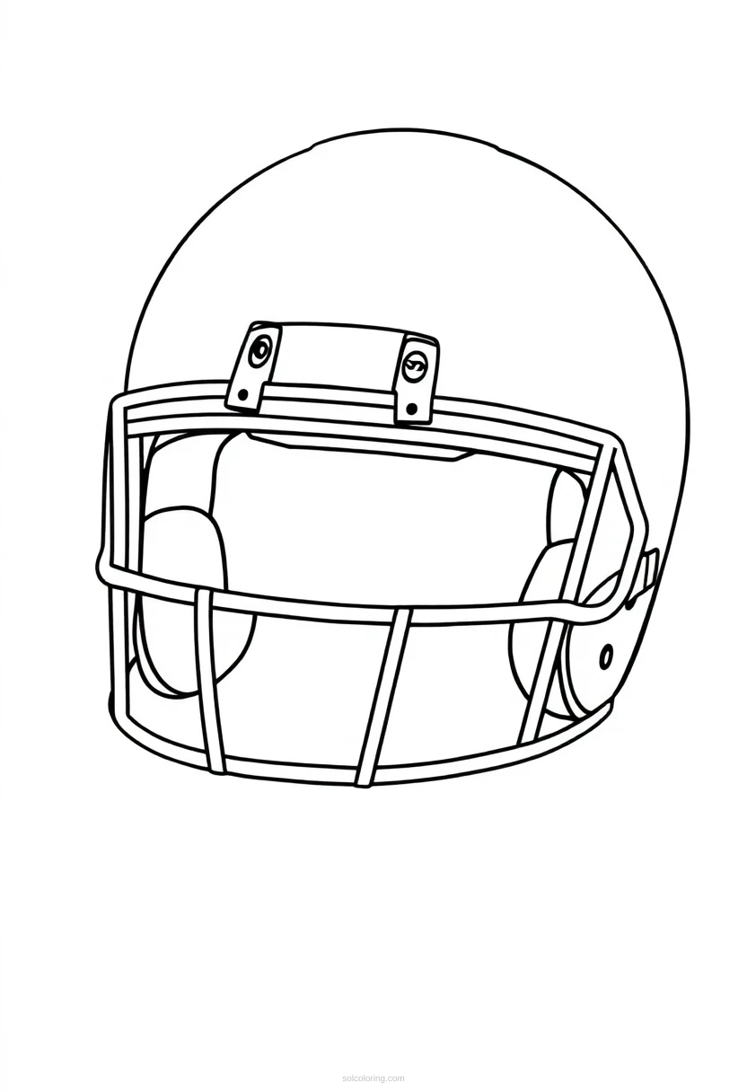 Football Helmet coloring page for kids