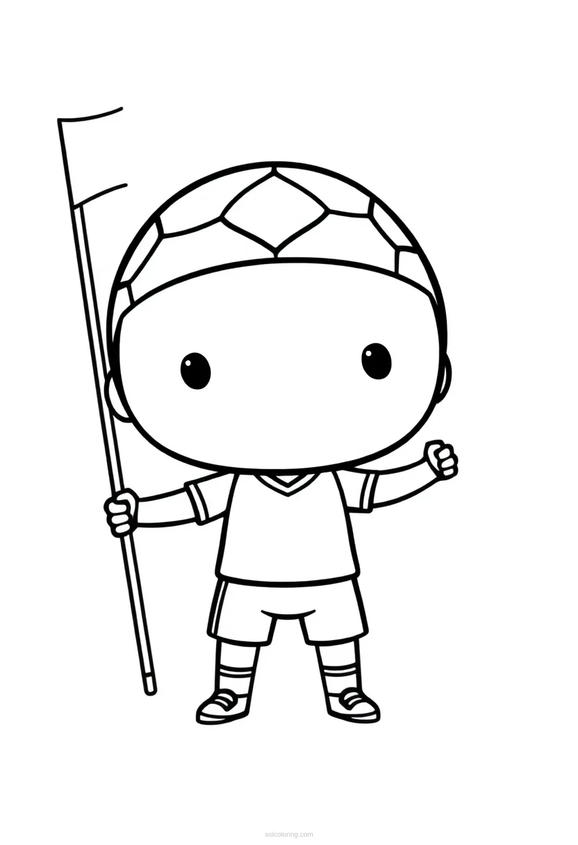 Football Penalty Flag coloring page for kids