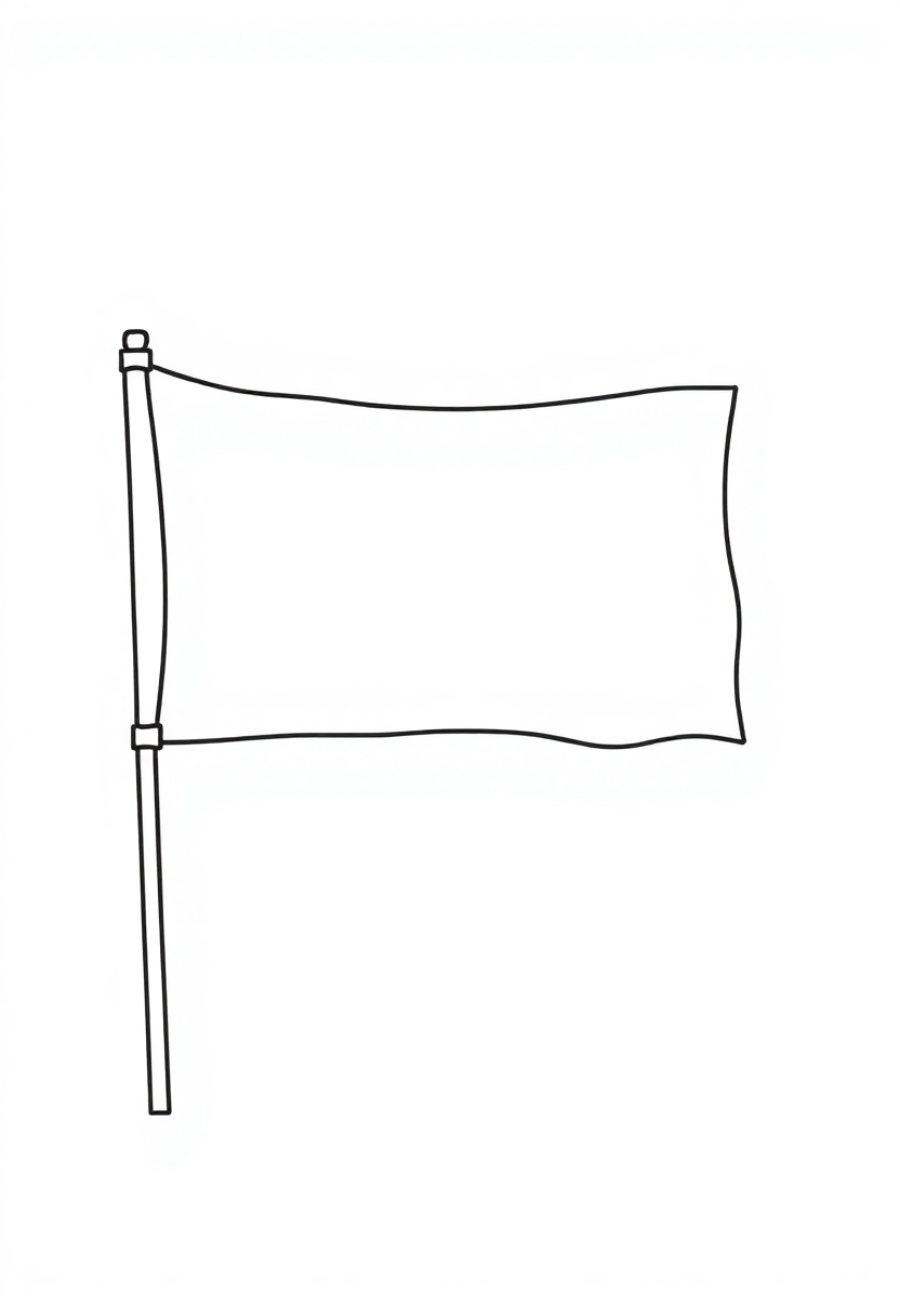 Football Penalty Flag coloring page, free printable