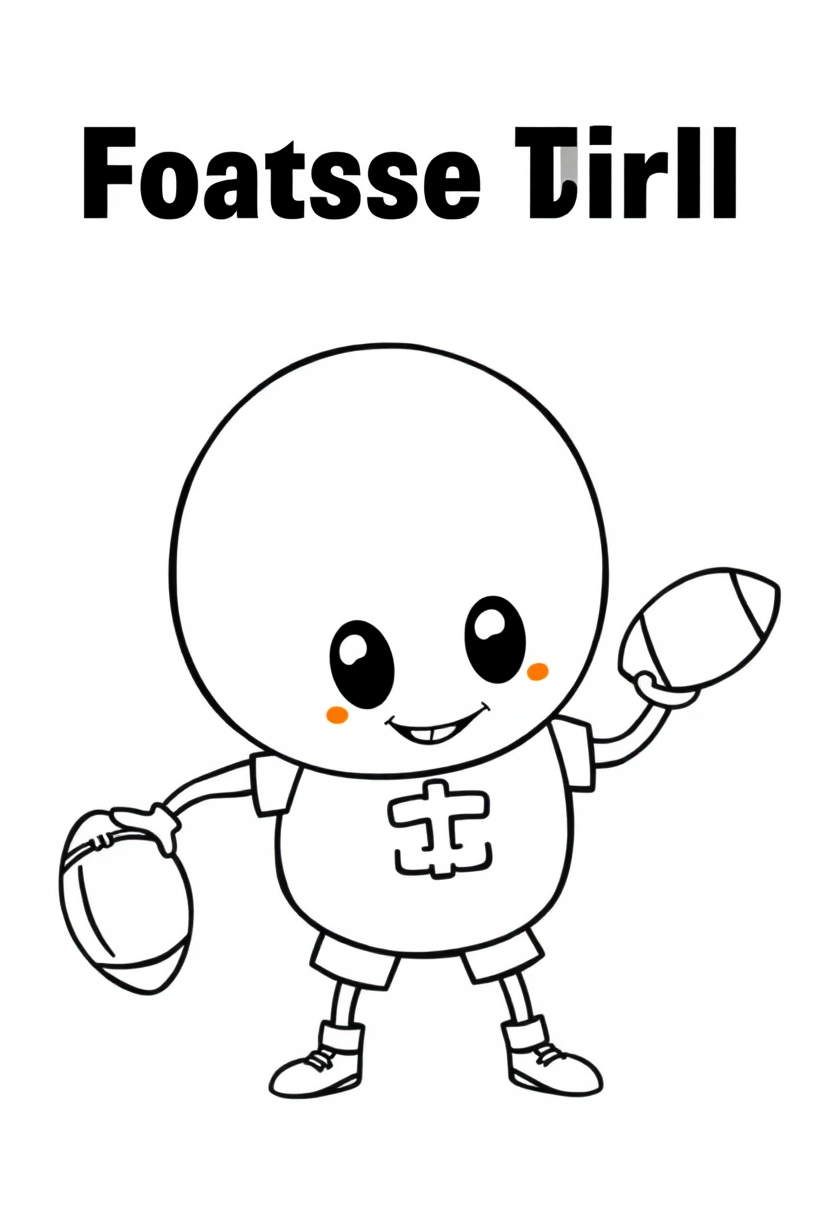 Football Practice Drill coloring page, free printable
