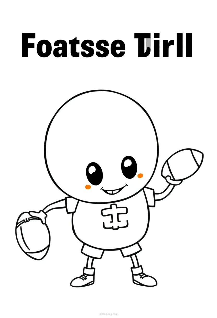 Football Practice Drill coloring page for kids