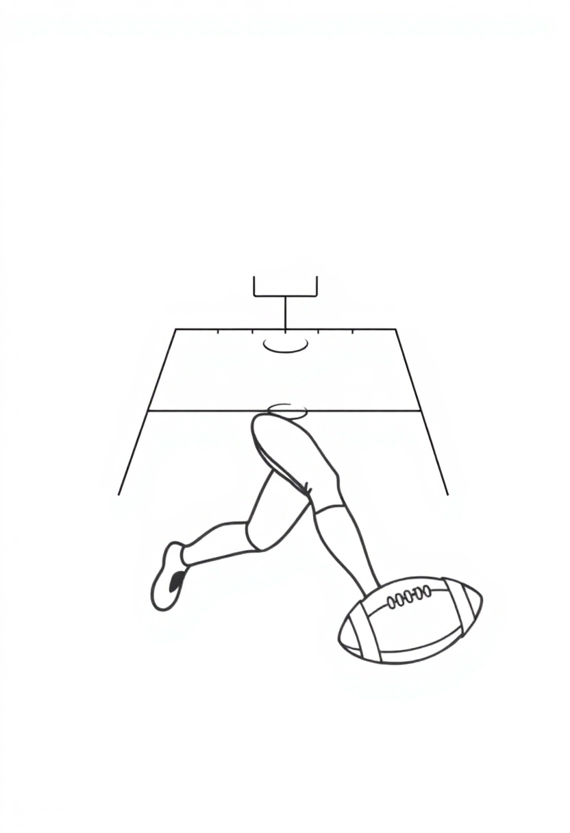 Football Practice Drill coloring page, free printable
