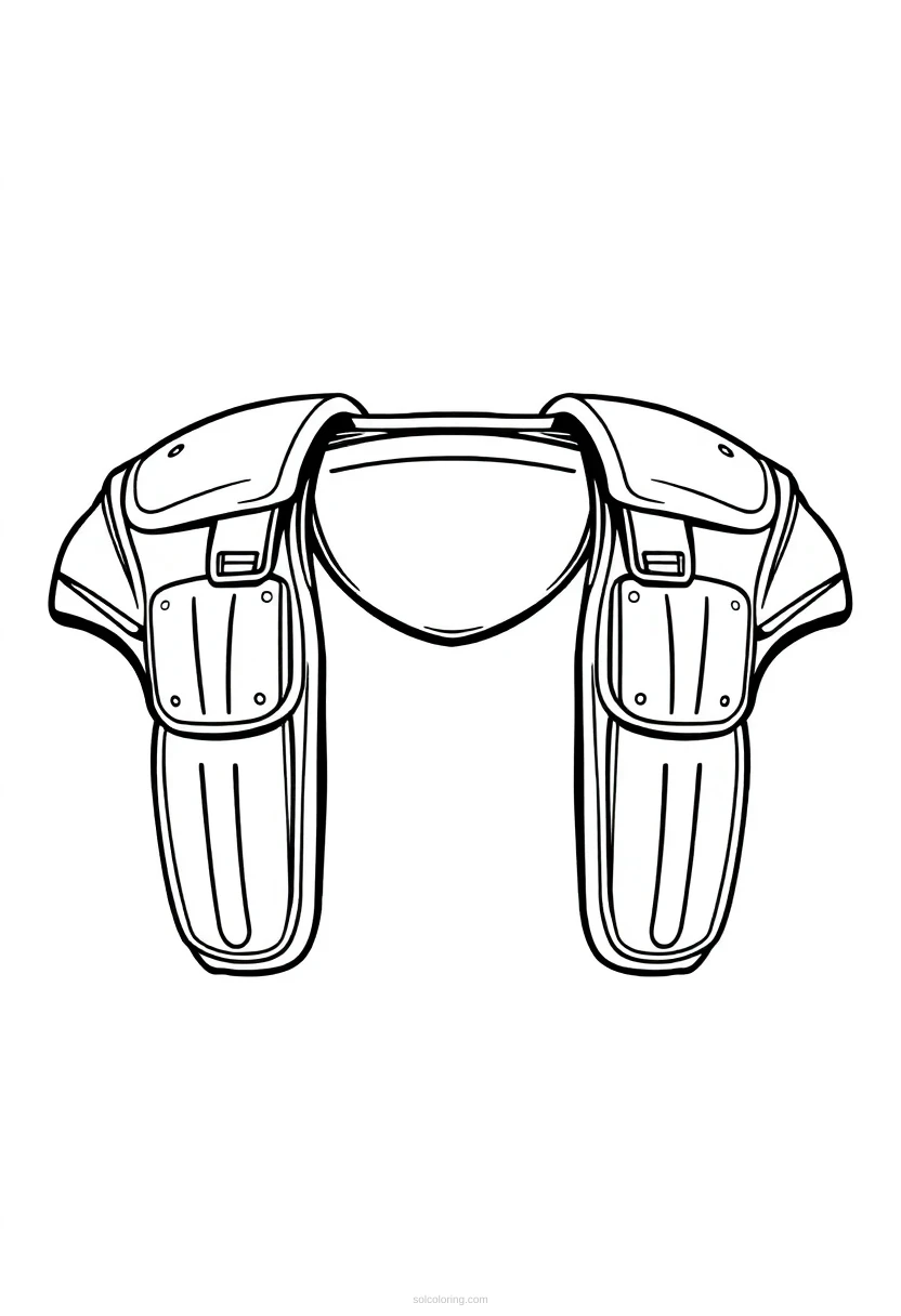 Football Shoulder Pads coloring page for kids