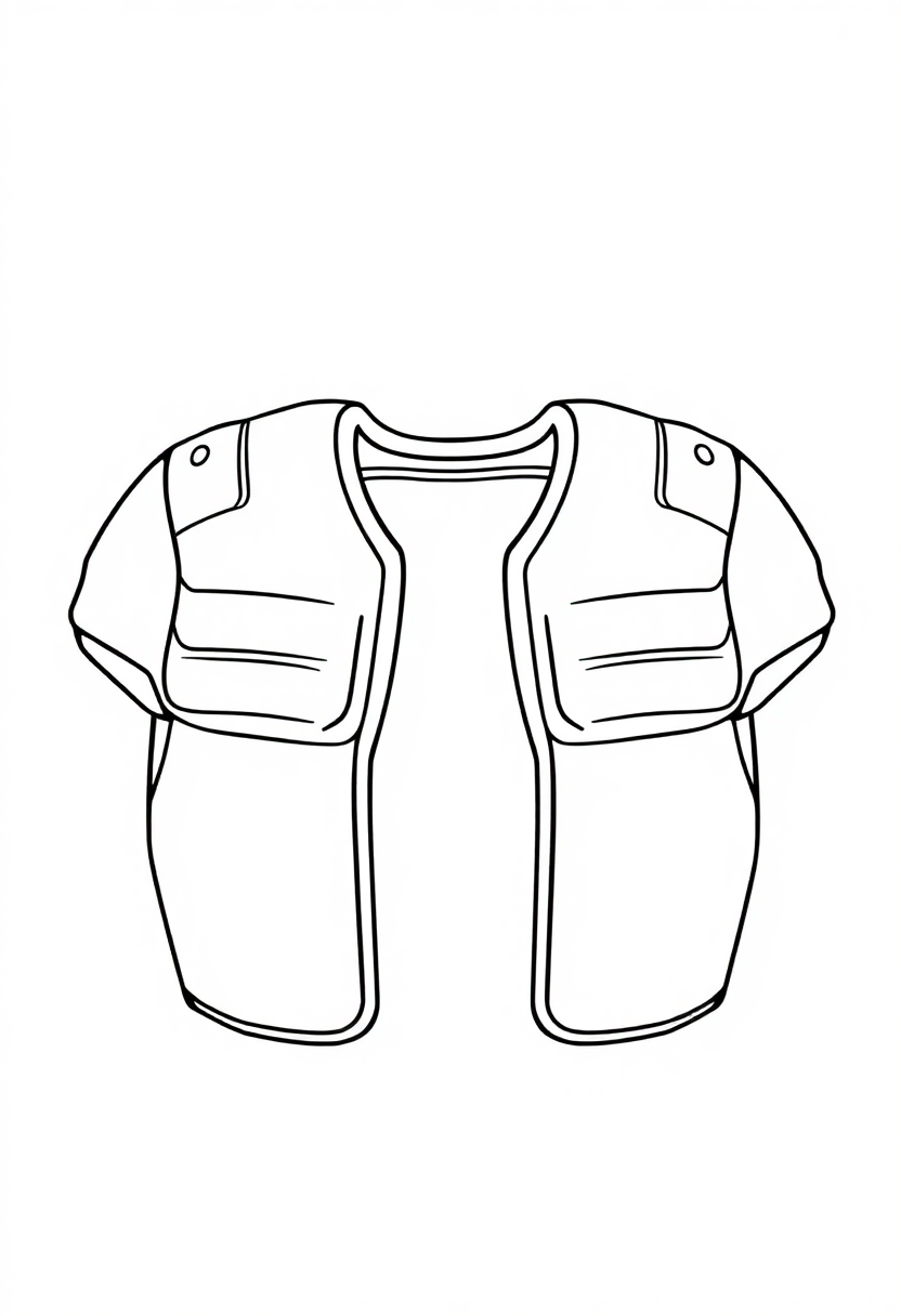 Football Shoulder Pads coloring page, free printable