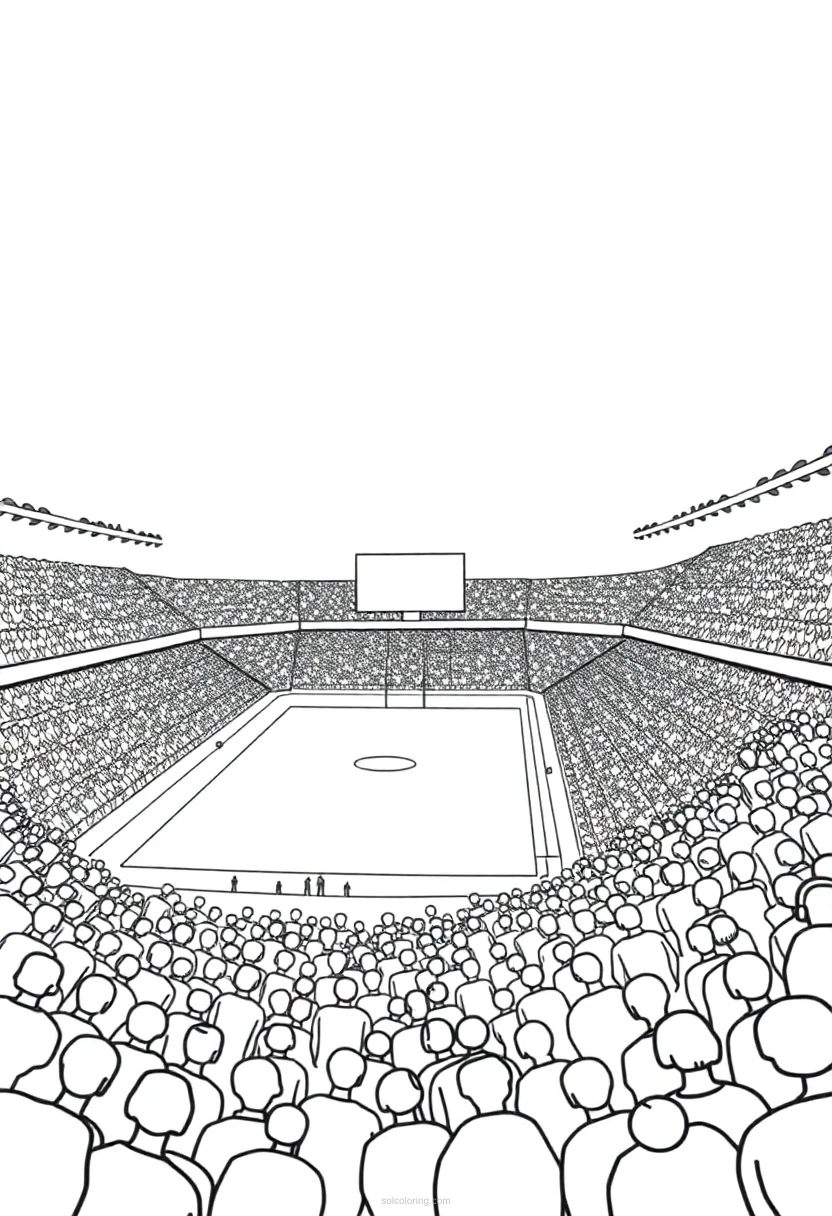 Football Stadium Crowd coloring pages