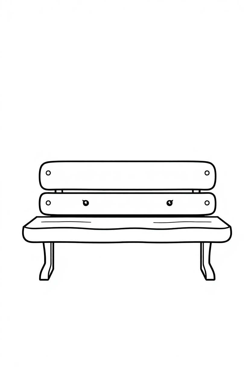 Football Team Bench coloring page, free printable