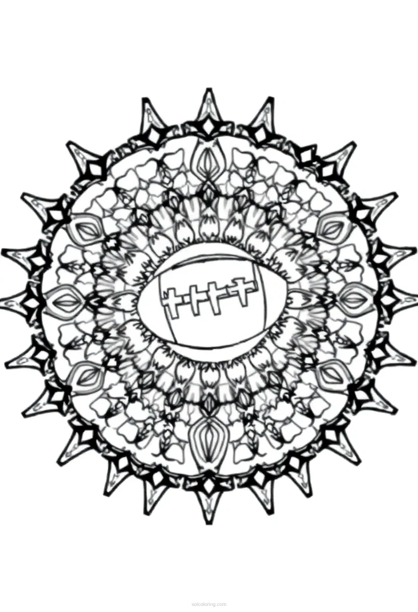 Football Touchdown Celebration coloring page for kids