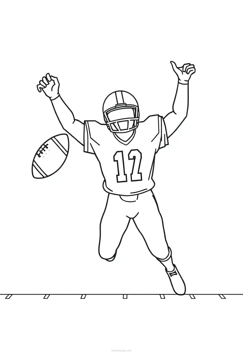 Football Touchdown Celebration coloring pages