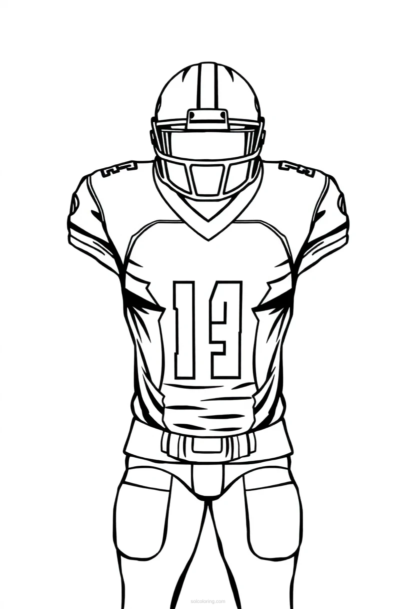 Football Uniform Design coloring page for kids